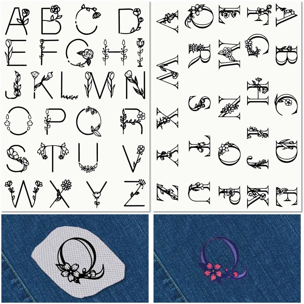 Embroidery Stitch - Litera A-Z rozpuszczalne w wodzie stabilizatory