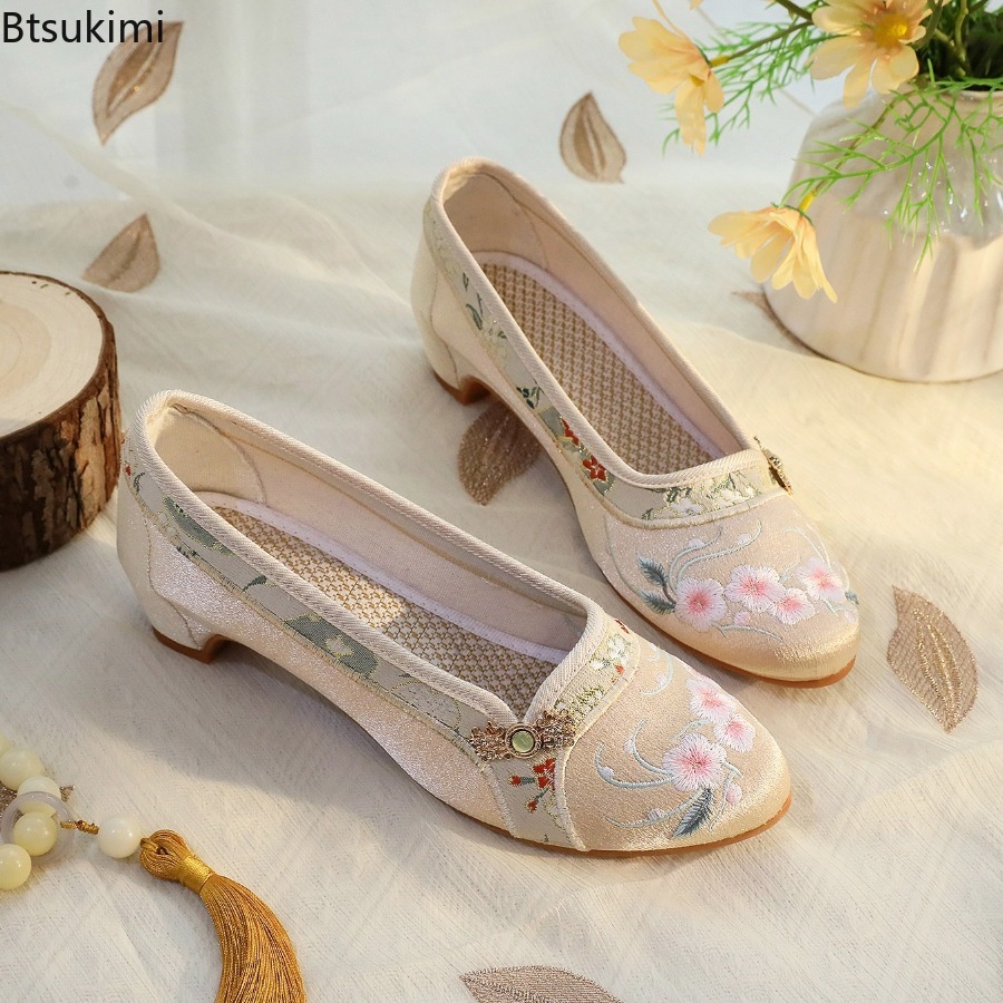 Embroidery Cloth - Nowe damskie buty 2026, etniczne, haftowane,