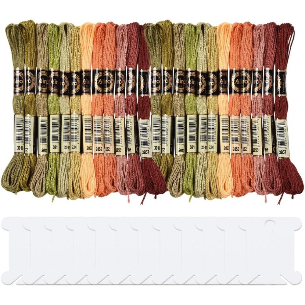 Embroidery Bracelet - 24 motki, 6 nici, wielobarwna, gradientowa