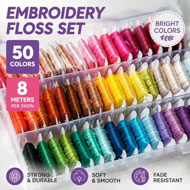 Embroidery Stitch - Zestaw nici do haftu ze 100%
