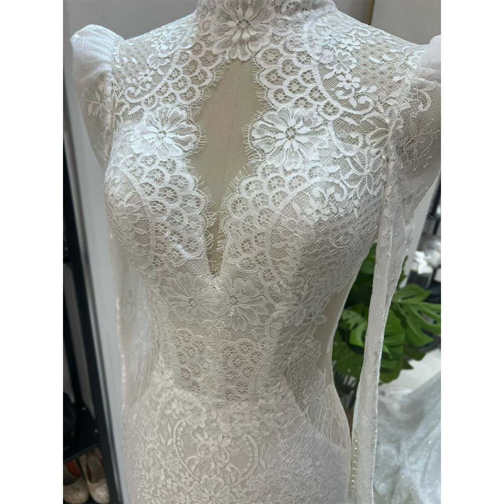 Długa suknia ślubna z długim r – Embroidery Organza recenzja i cena