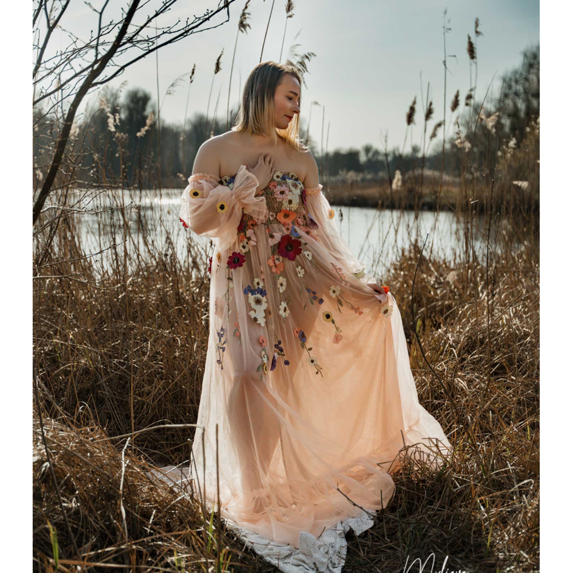 Don&Judy Kolorowa Sukienka z O – Embroidery Organza recenzja i cena