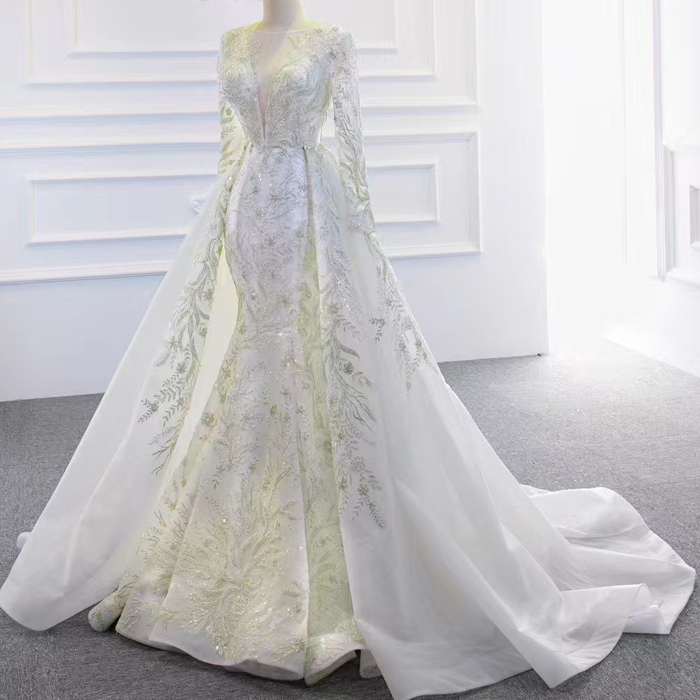 Suknia ślubna z odpinanym tren – Embroidery Organza recenzja i cena