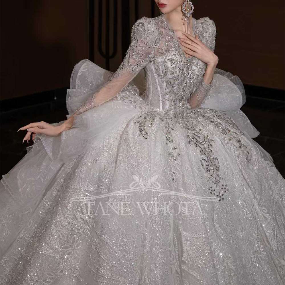 Luksusowa suknia ślubna z deko – Embroidery Organza recenzja i cena