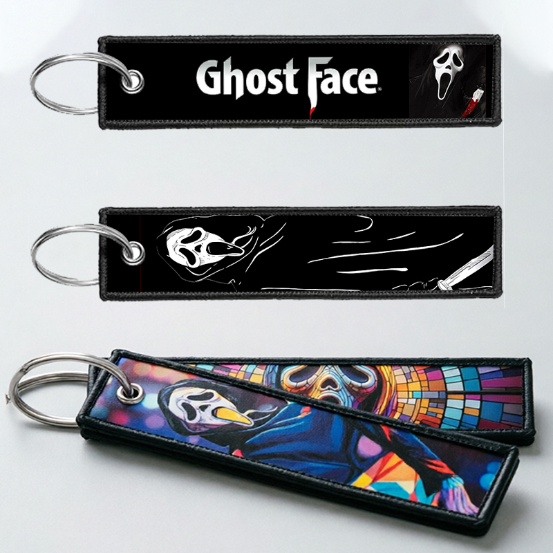 Brelok GHOST FACE dla kobiet i – Embroidery Keychain recenzja i cena
