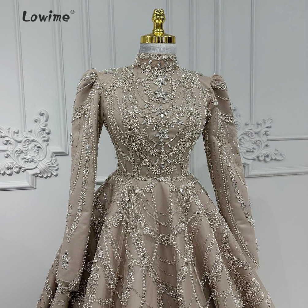 Retro Jasnobrązowa Muzułmańska – Embroidery Organza recenzja i cena