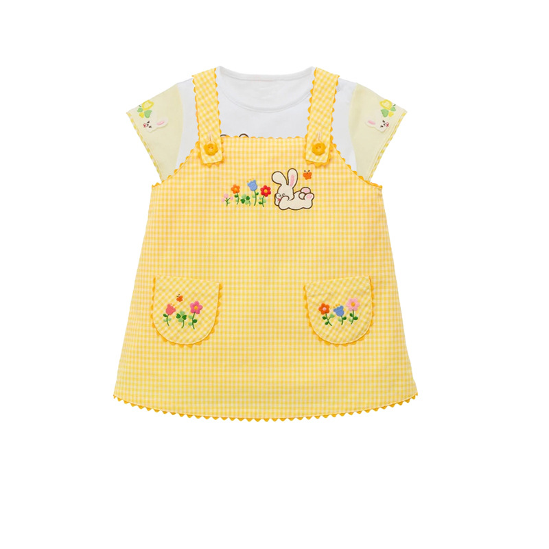 Sukienka ogrodniczka dla dziew – Embroidery Yellow Flower recenzja i cena