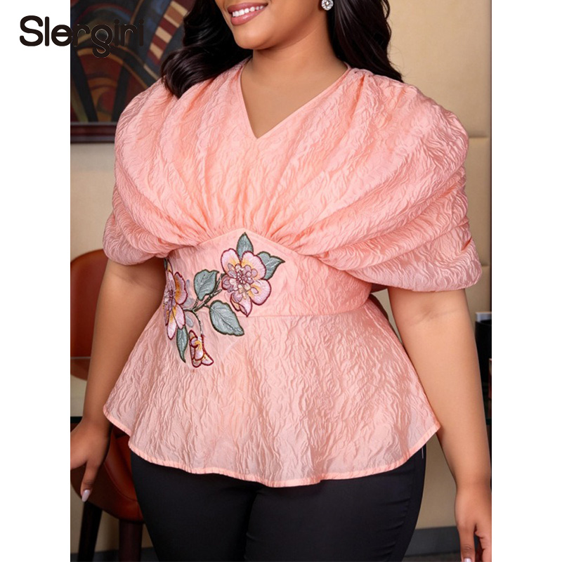 Slergiri Plus Size Bluzka z kw – Embroidery Blouse recenzja i cena